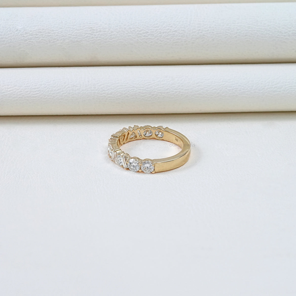 Multi Shape Lab Diamond Wedding Band Ring