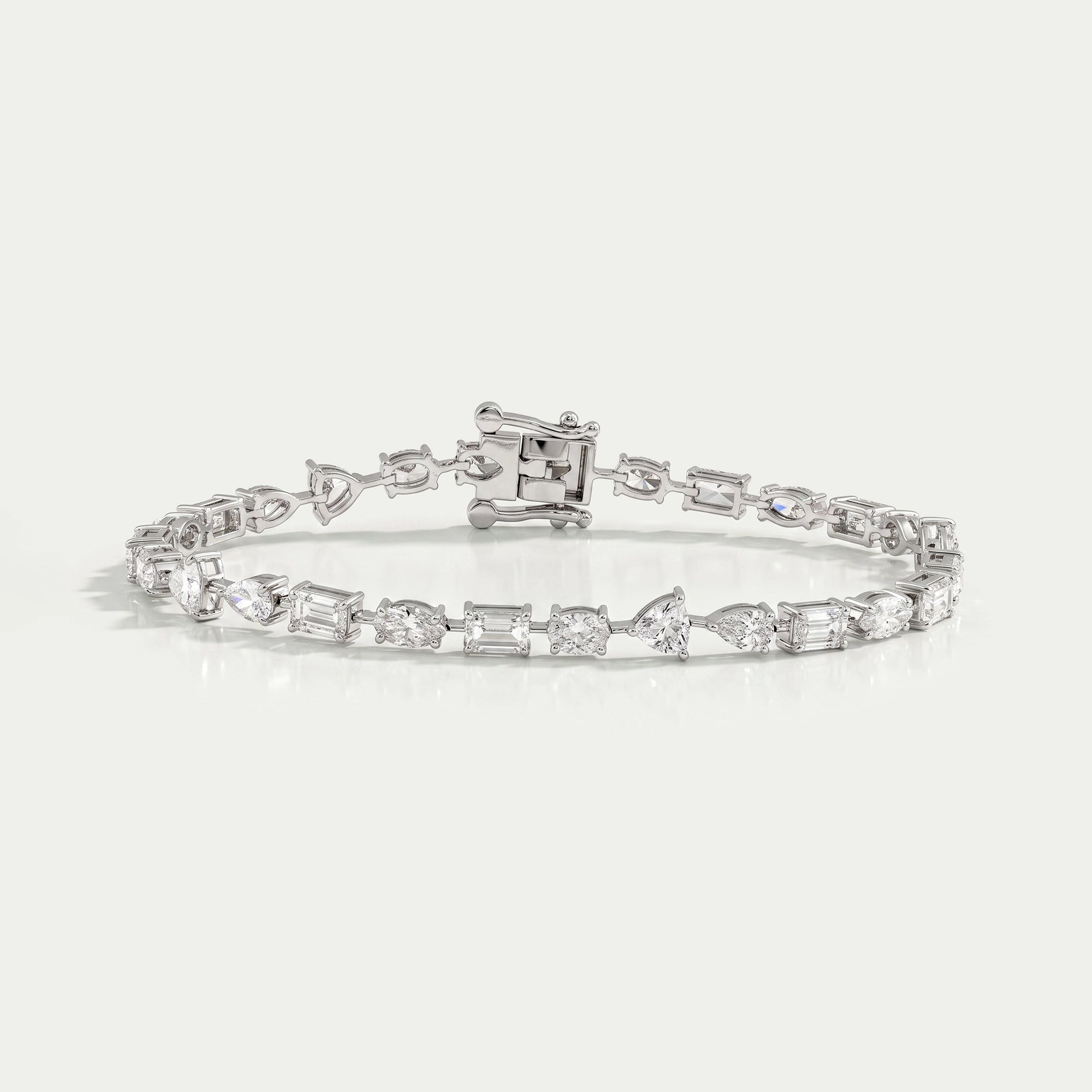Multi Shape Lab Diamond Linked Bracelet