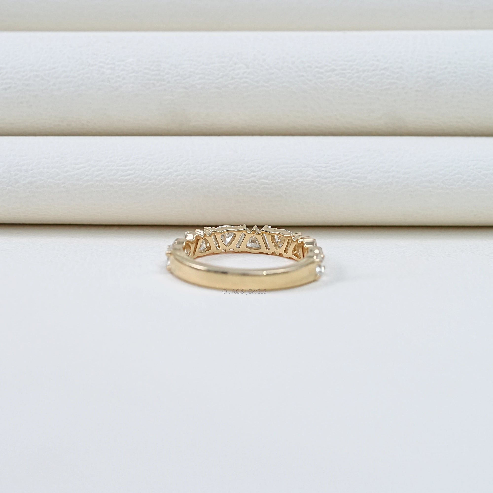 Multi Shape Lab Diamond Wedding Band Ring