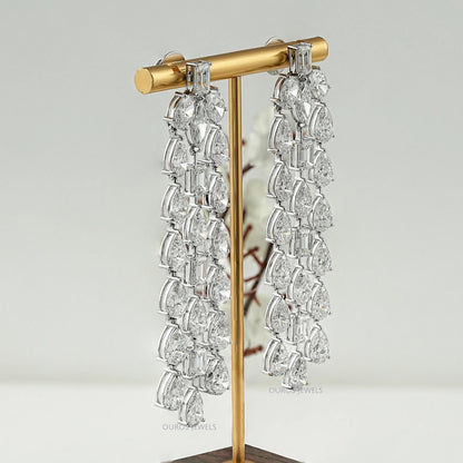 Multi Lab Diamond Chandelier Earrings Earrings