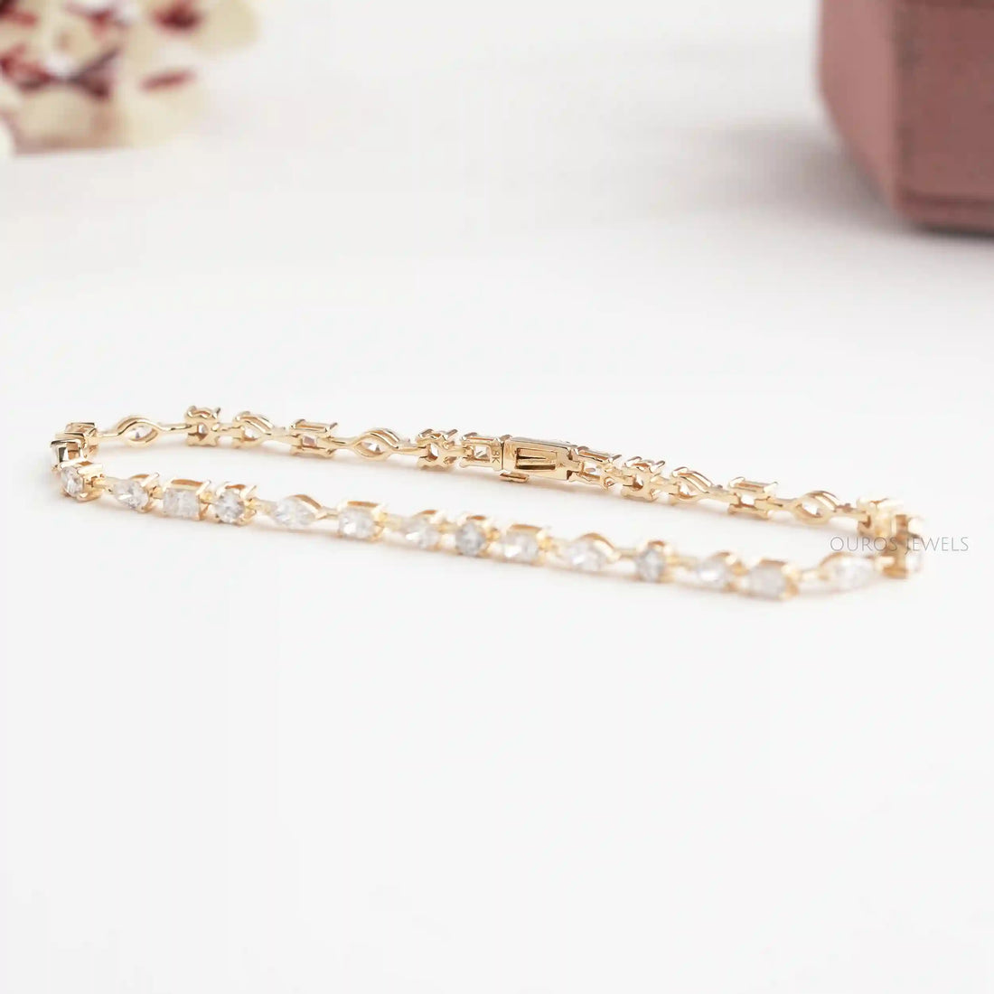Multi Shape Lab Diamonds East West Setting Bracelet
