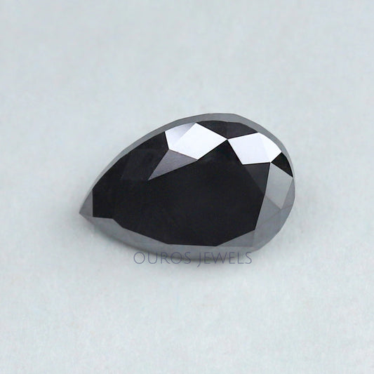 4.45 Carat Pear Shape Black Loose Lab Grown Diamond