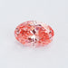 front view of 0.6 carat pink oval lab grown diamond loose
