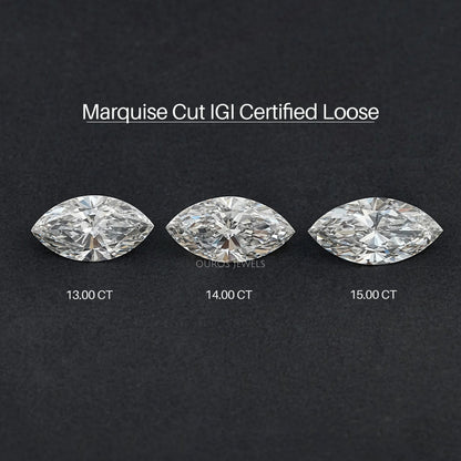 Certified Marquise Cut Lab Grown Diamond Loose
