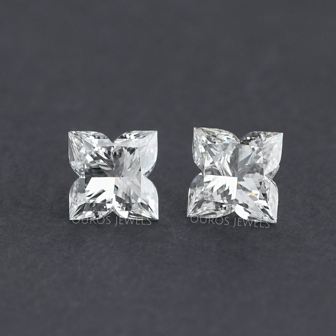 Antique Shape Lily Cut Lab Grown Diamond Pair Loose