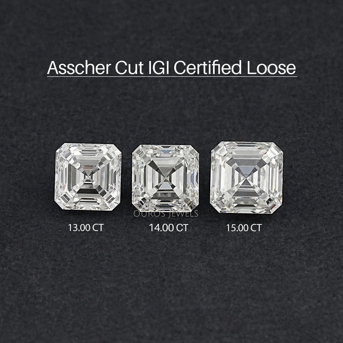 Certified Asscher Cut Lab Grown Diamond Loose
