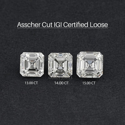 Certified Asscher Cut Lab Grown Diamond Loose
