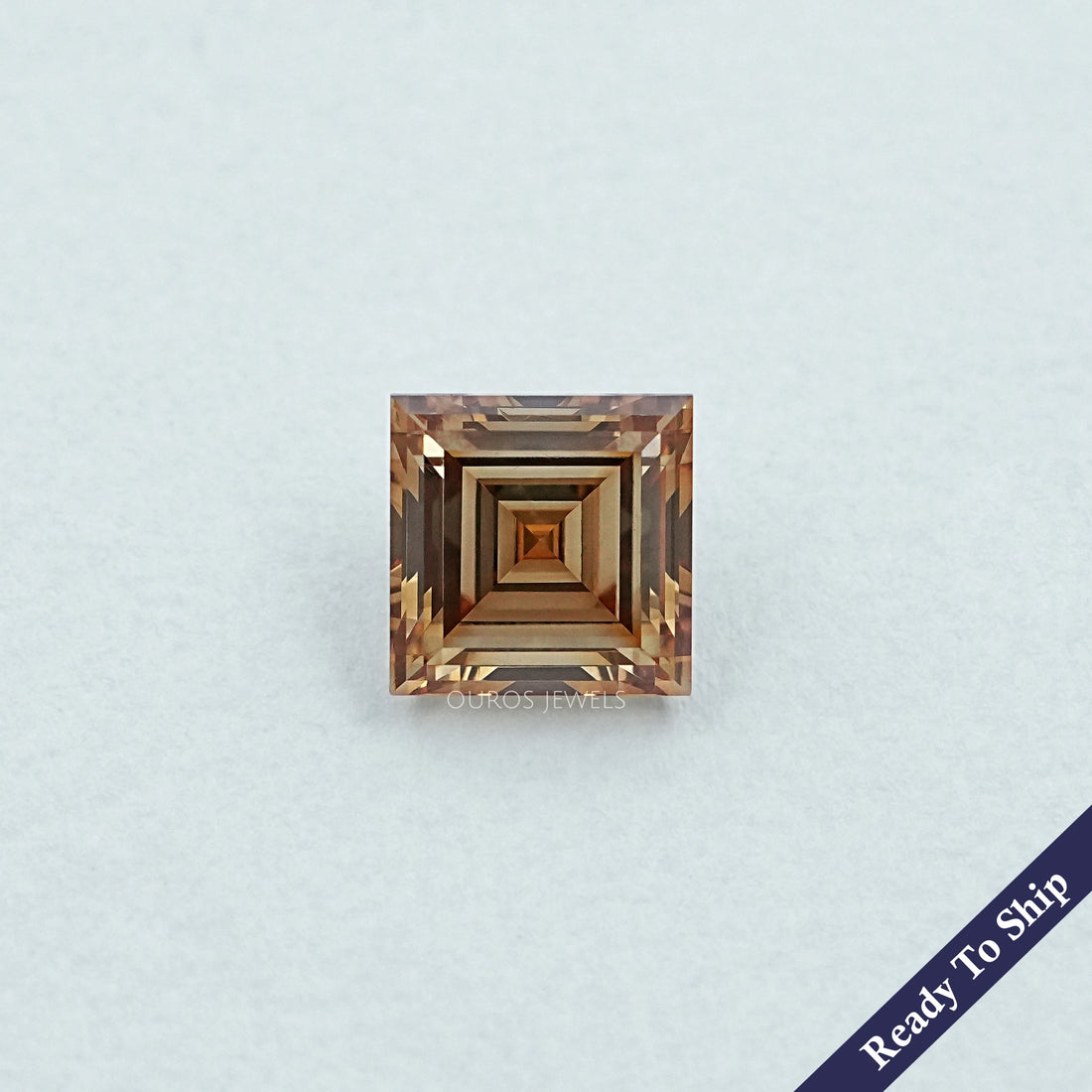 Champagne Carre Cut Lab Grown Diamond Loose