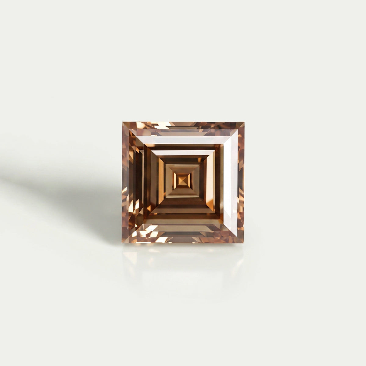 Champagne Carre Cut Lab Grown Diamond
