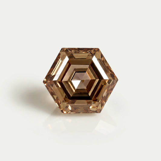 Champagne Hexagon Cut Loose Diamond