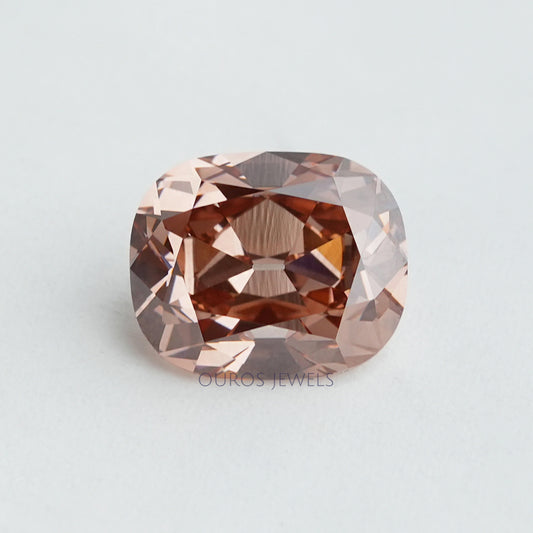 Fancy Pinkish Brown Cushion Cut Lab Diamond Loose