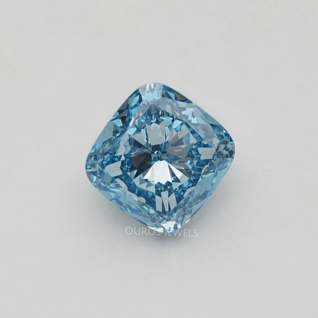 5.00 Carat Blue Cushion Cut Lab Diamond Loose