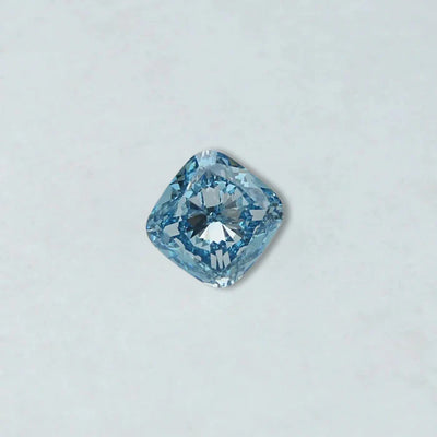 5.00 Carat  Blue Cushion Cut Lab Diamond