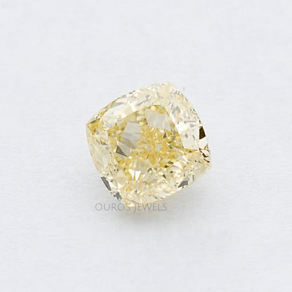 Fancy Vivid Yellow Cushion Loose Lab Grown Diamond