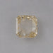front view of rose cut yellow square radiant cut lab grown diamond loose