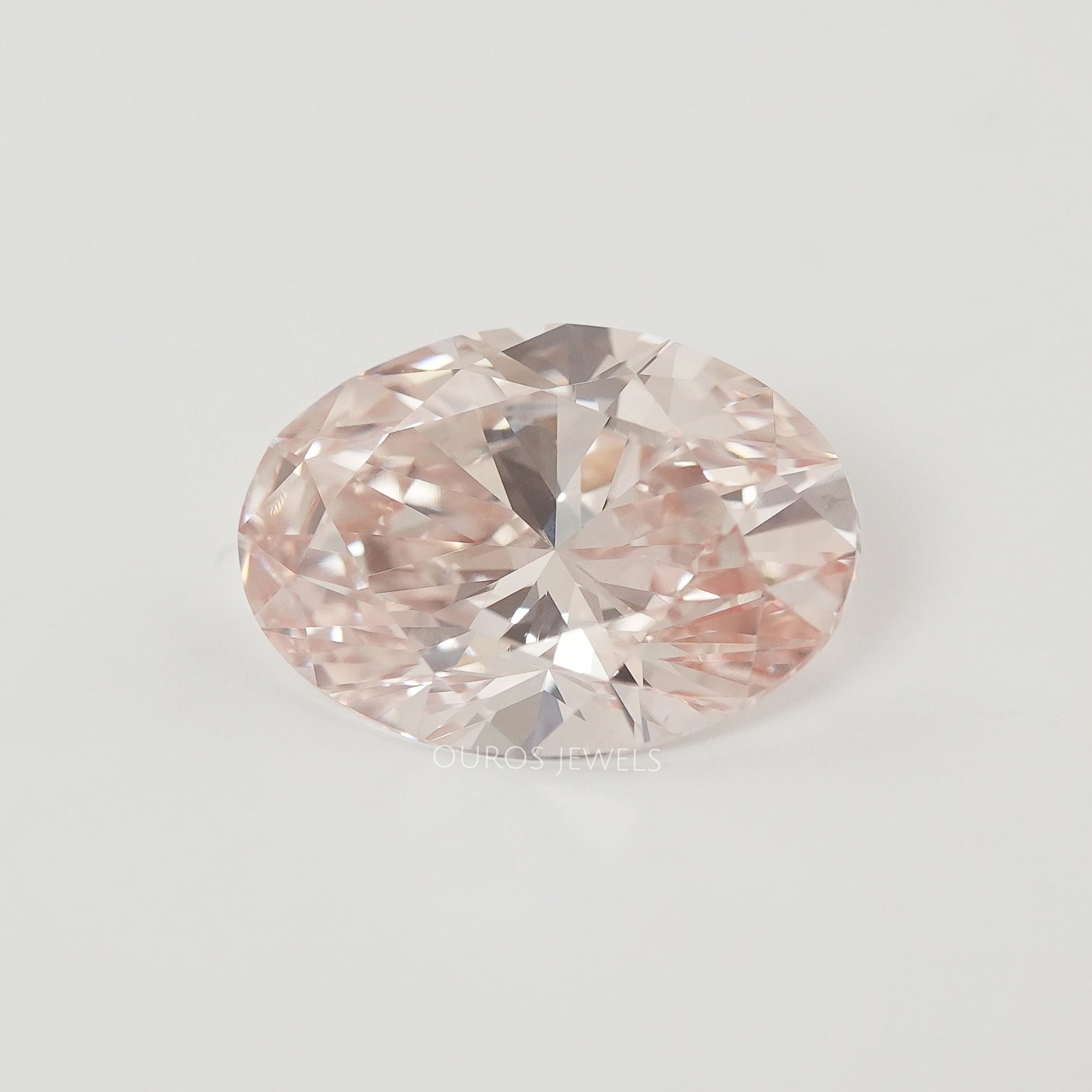 Oval Shape Fancy Intense Pink Lab Grown Diamond