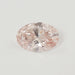 front view of fancy intense oval cut pink lab grown diamond loose