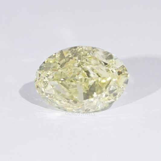 Fancy Yellow Modified Oval Cut Loose Diamond