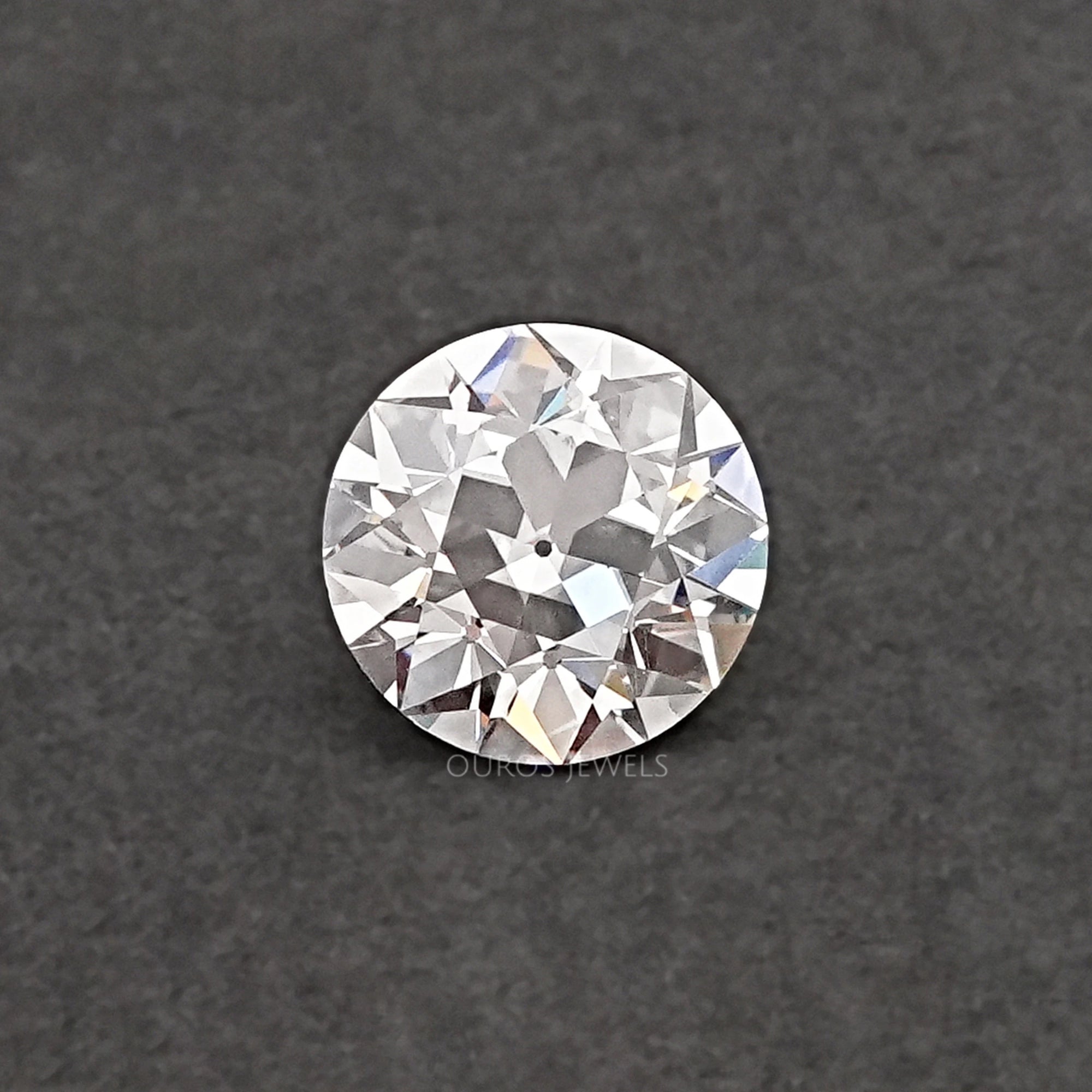 Flower Pattern Old European Round Cut Diamond GH Loose
