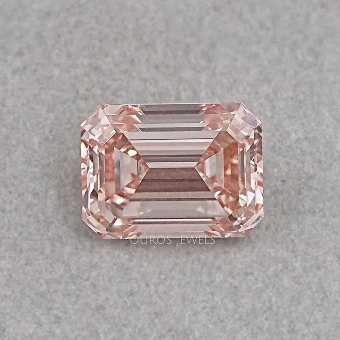 Diamant de laboratoire taille émeraude rose - 10,08 ct certifié