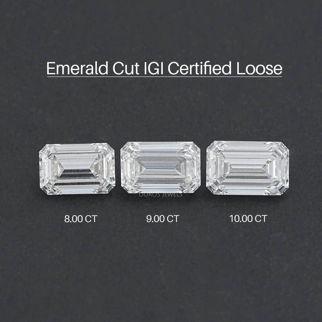 Certified Emerald Cut Lab Grown Diamond Loose