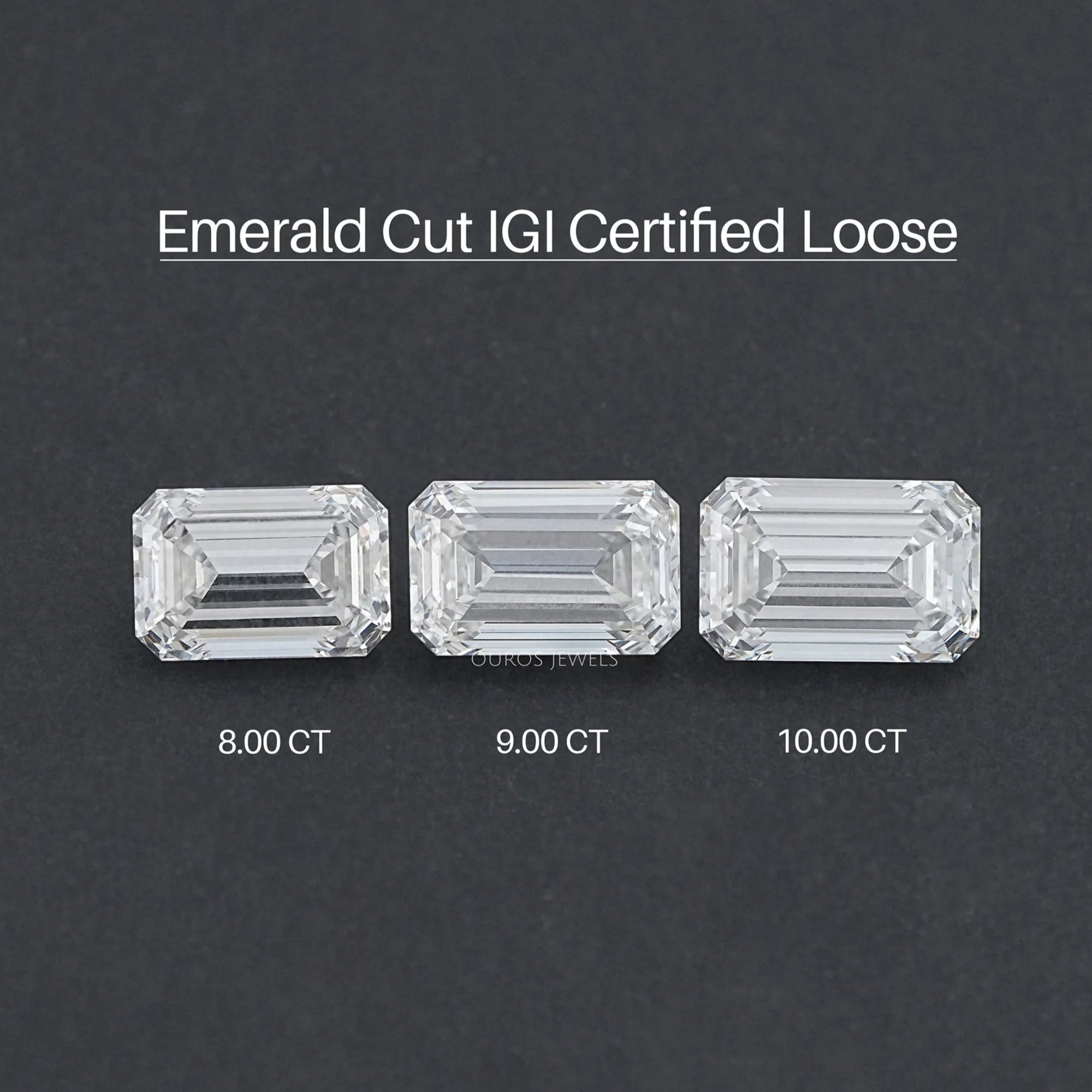 Certified Emerald Cut Lab Grown Diamond Loose