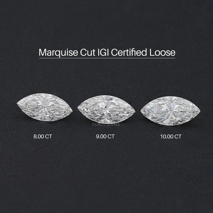 Certified Marquise Cut Lab Grown Diamond Loose