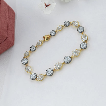 Bracelet tennis à sertissage clos avec diamants de laboratoire ronds de 3,00 mm