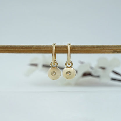 Boucles d'oreilles heurtoirs de porte en diamant taille ancienne