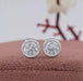 Old European Round Diamond Bezel Set Stud Earrings Earrings