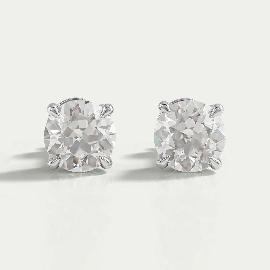 Old European (OEC) Round Cut Lab Diamond Stud Earring