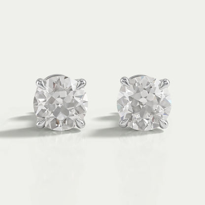 Old European (OEC) Round Cut Lab Diamond Stud Earring