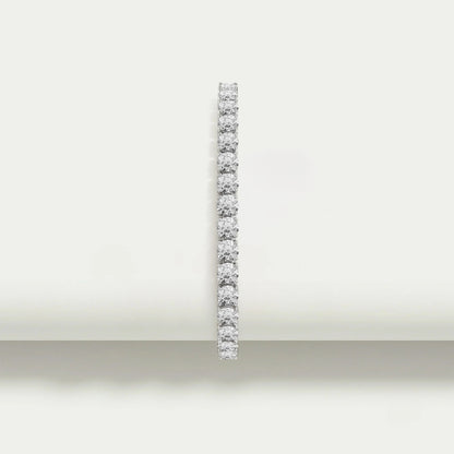 Bracelet de tennis européen ancien avec diamants de laboratoire à taille ronde