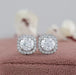 Old European Round Cut Halo Stud Earrings Earring