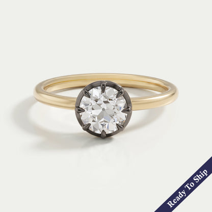 OEC Round Lab Diamond Solitaire Engagement Ring