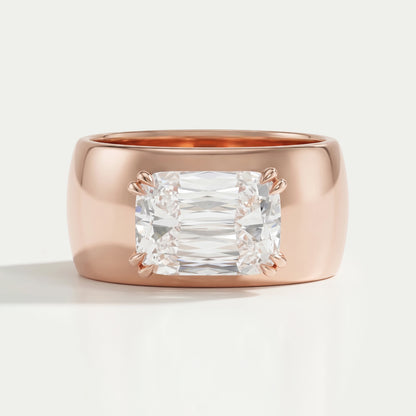 Bague de fiançailles avec diamants de laboratoire Criss Cut