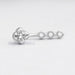 front view of flower cut diamond jacket earrings white gold