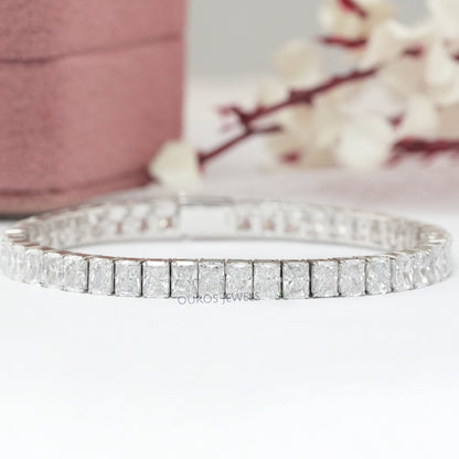 Radiant Cut Lab Grown Diamond Tennis Bracelet