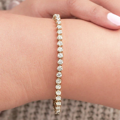 Round Lab Diamond Tennis Bracelet Bracelet