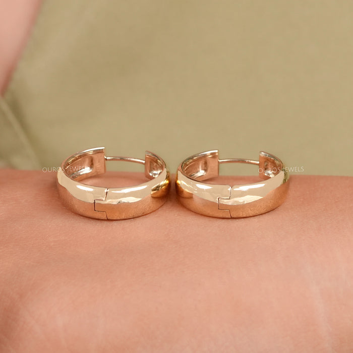 Yellow Gold Huggie Hoop Earrings