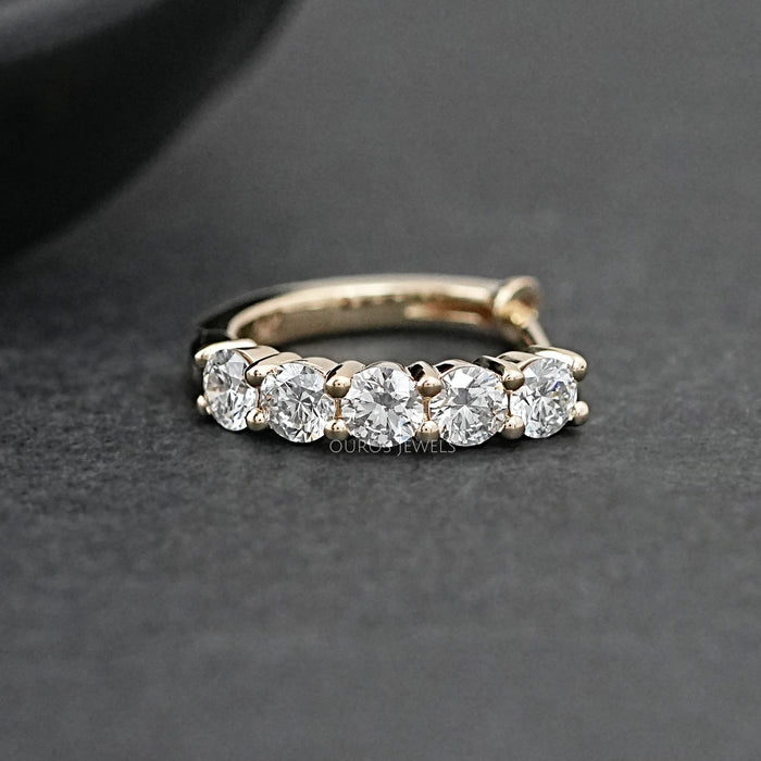Huggie Hoop Diamond Earrings For Men