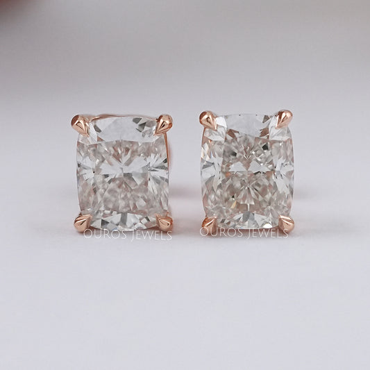 Elongated Cushion Cut Lab Grown Stud Earring