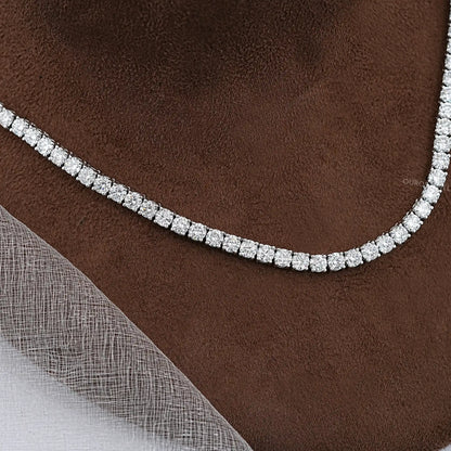 Round Cut Lab Diamond Tennis Necklace - 4.50 MM Necklaces