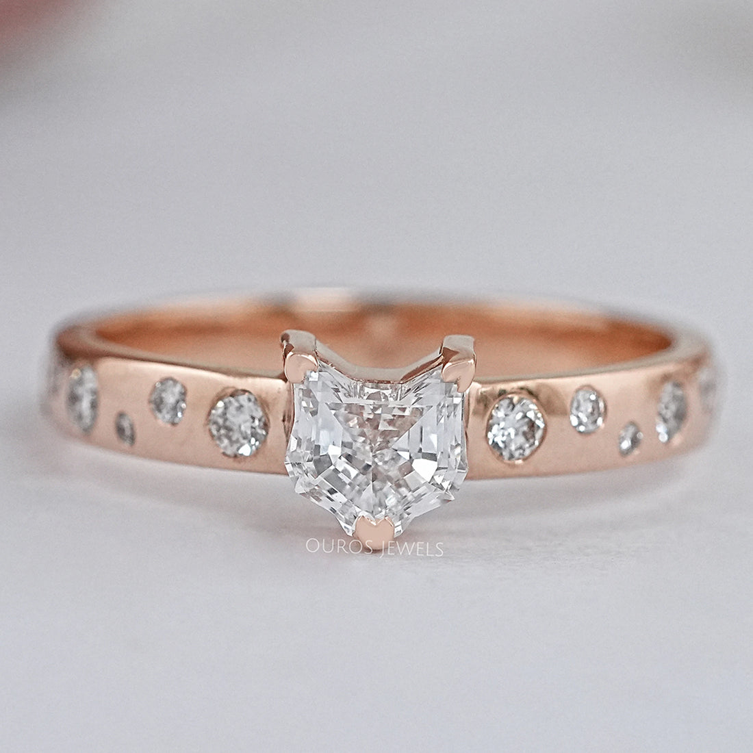 Cat Cut Lab Diamond Engagement Ring Ring