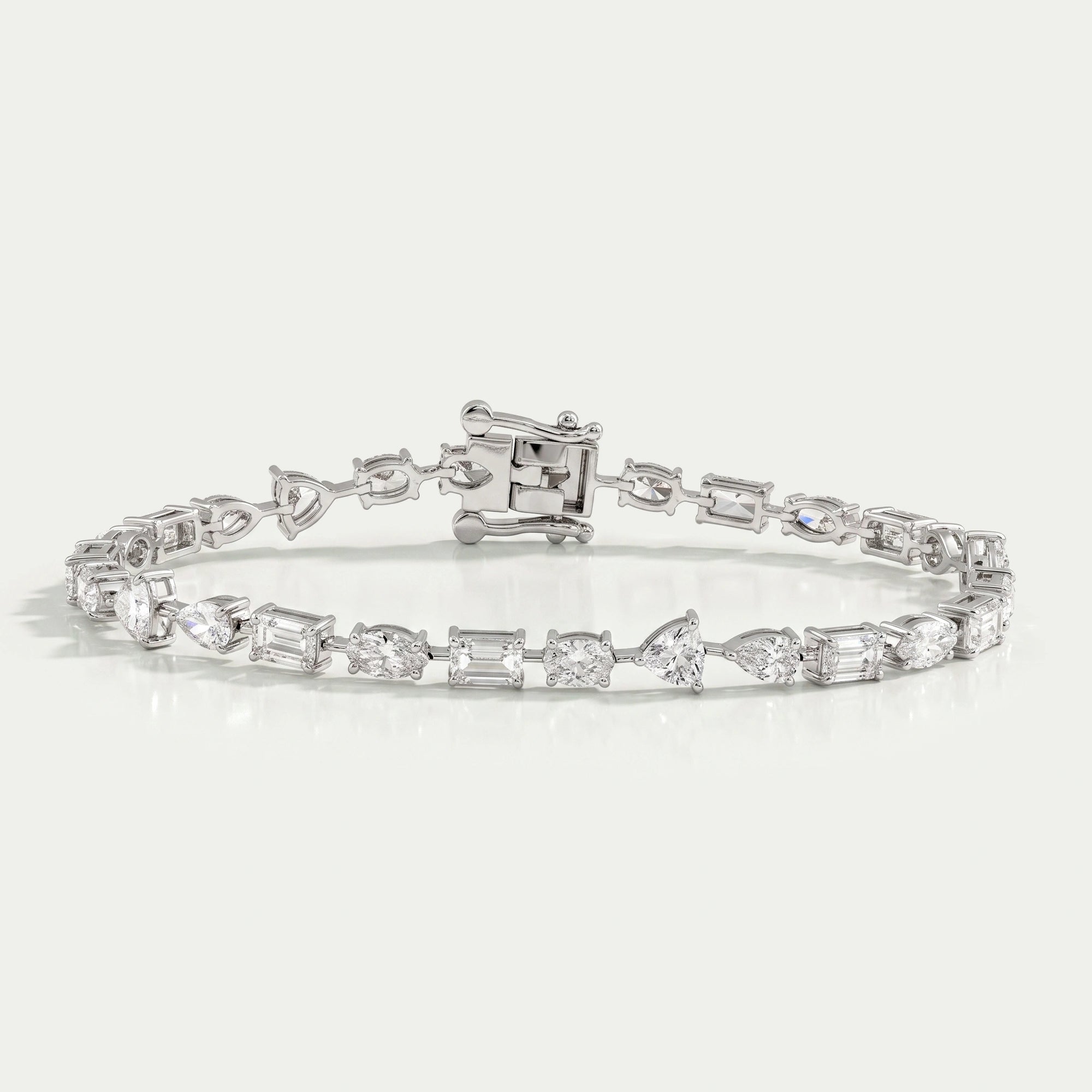 Multi Shape Lab Diamond Linked Bracelet