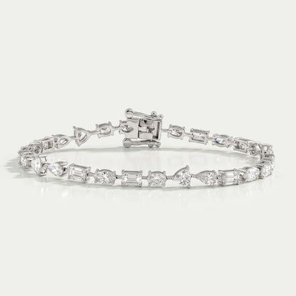 Multi Shape Lab Diamond Linked Bracelet