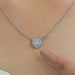 Heart Shape Cluster Lab Diamond Pendant Necklaces