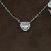 Heart Shape Cluster Lab Diamond Pendant Necklaces