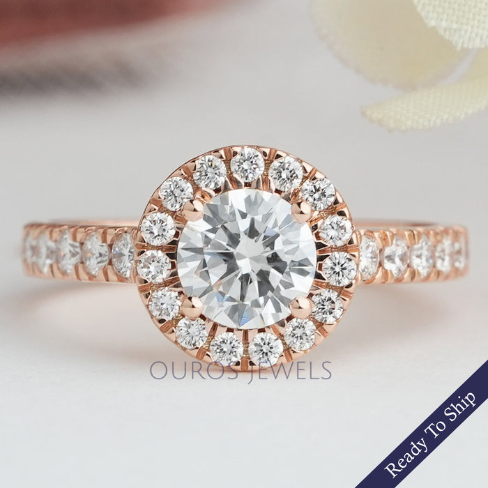 Round Cut Halo Diamond Engagement Ring