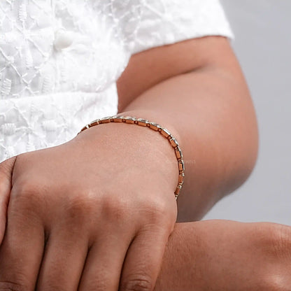 Criss Cut Lab Grown Diamond Bezel Set Tennis Bracelet